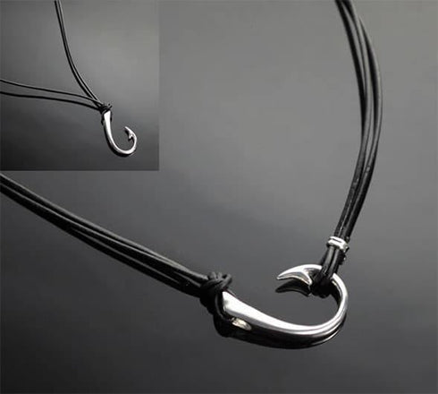 2 in 1 Sterling Silver Lg Hook Necklace - KnottyTails